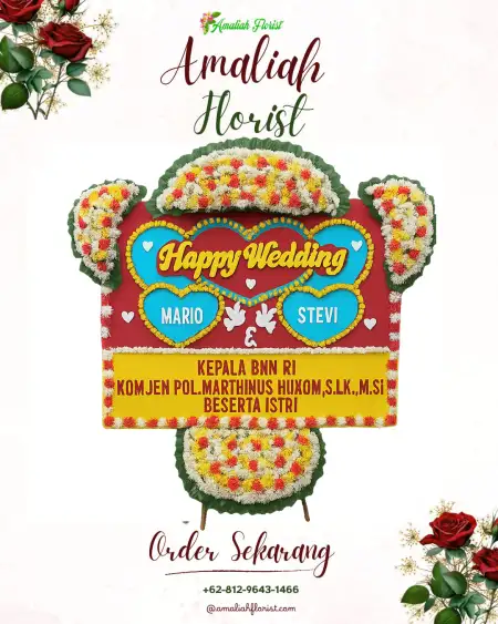 Papan Bunga Pernikahan Plososari